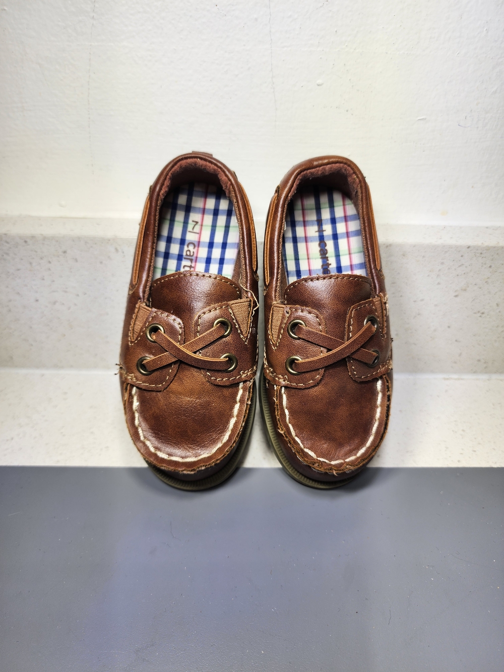 Carter's Classic Brown Kids Boat Shoes Size 7M